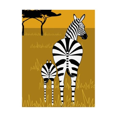 Trademark Fine Art Marie Sansone 'Zebra Mare And Baby' Canvas Art, 35x47 ALI44604-C3547GG